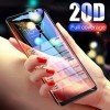 Generic 20D كامل منحني الزجاج المقسى لسامسونج غالاكسي S8 s9 plus ملاحظة 8 9 واقي للشاشة لسامسونج A8 A6 2018 S7 طبقة رقيقة واقية(Color White)